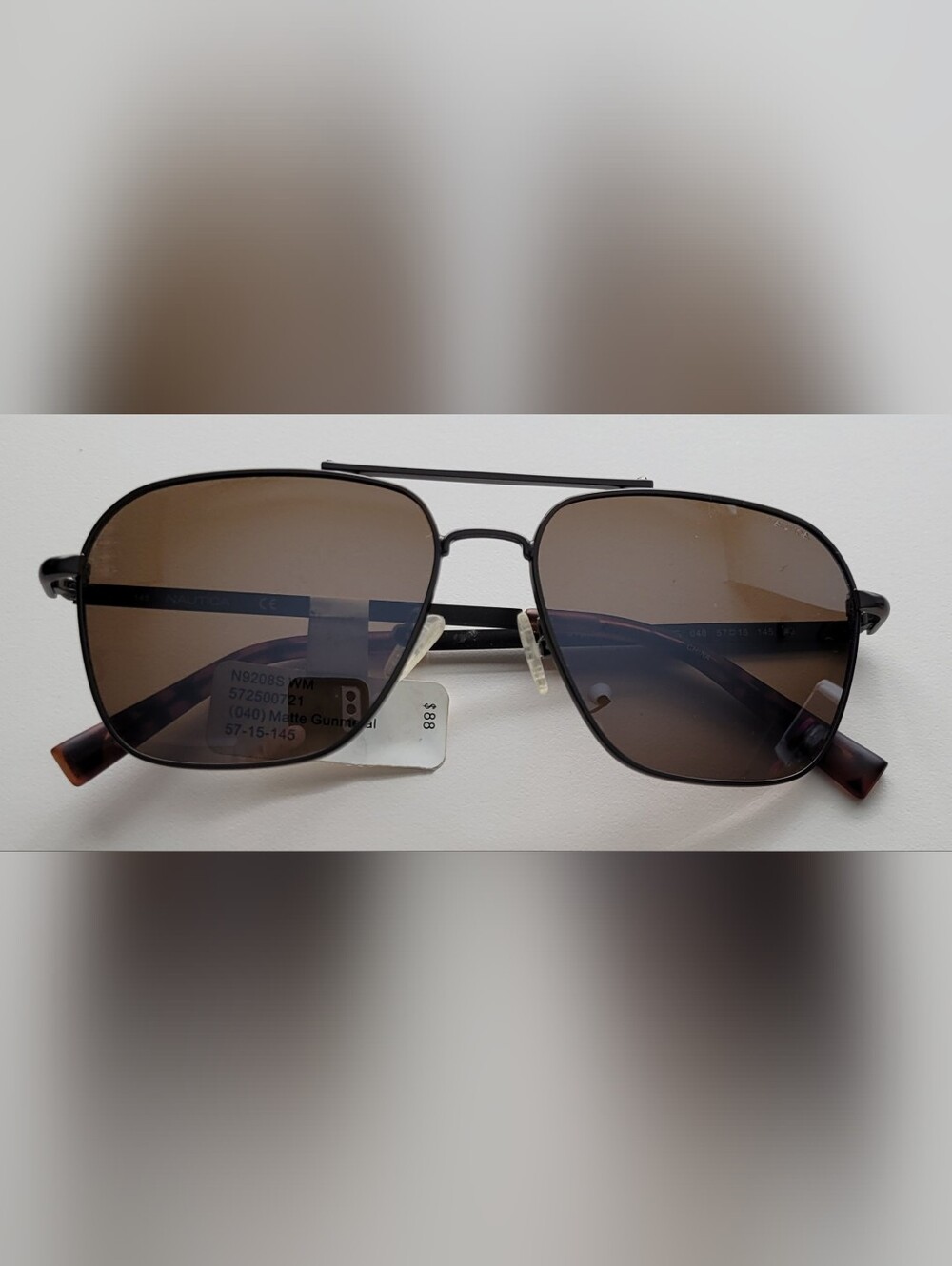 Nautica Matte Gunmetal Sunglass Frame - Black and Silver - Picture 7 of 7